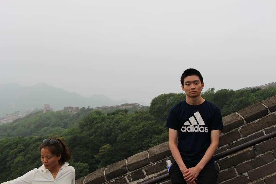 Darren standing on the Great Wall of China
